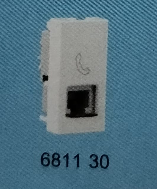 ALLZY TELEPHONE SOCKET RJ11 WITH SHUTTER