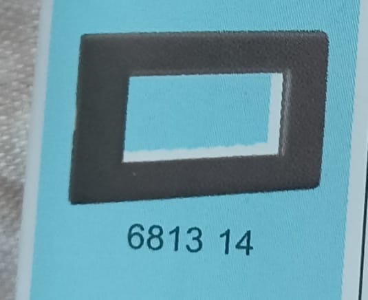 ALLZY COVER PLATE WITH FRAME 4 MODULE MATT BLACK