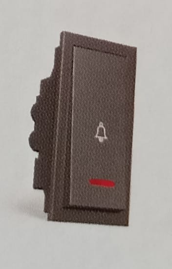 6A 1 WAY SWITCH WITH INDICATOR BLACK 1 MODULE