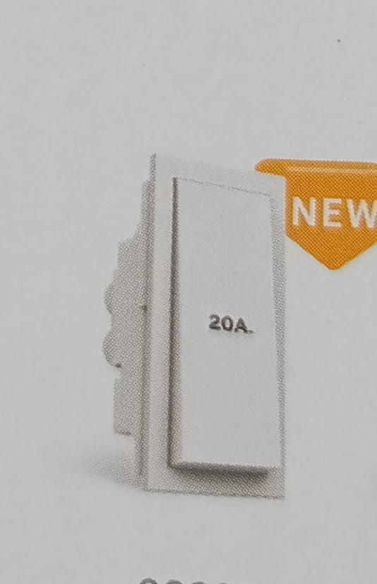 20A 1 WAY SWITCH WHITE 1 MODULE