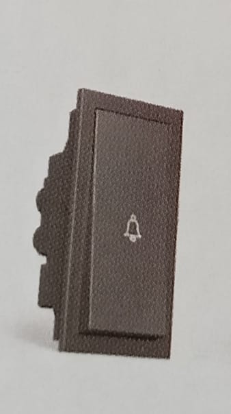 6A BELL PUSH SWITCH BLACK 1 MODULE