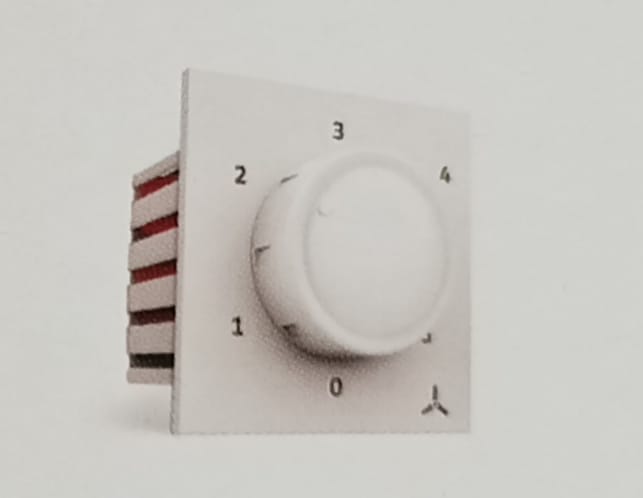 5 STEP FAN REGULATOR  WHITE 2 MODULE