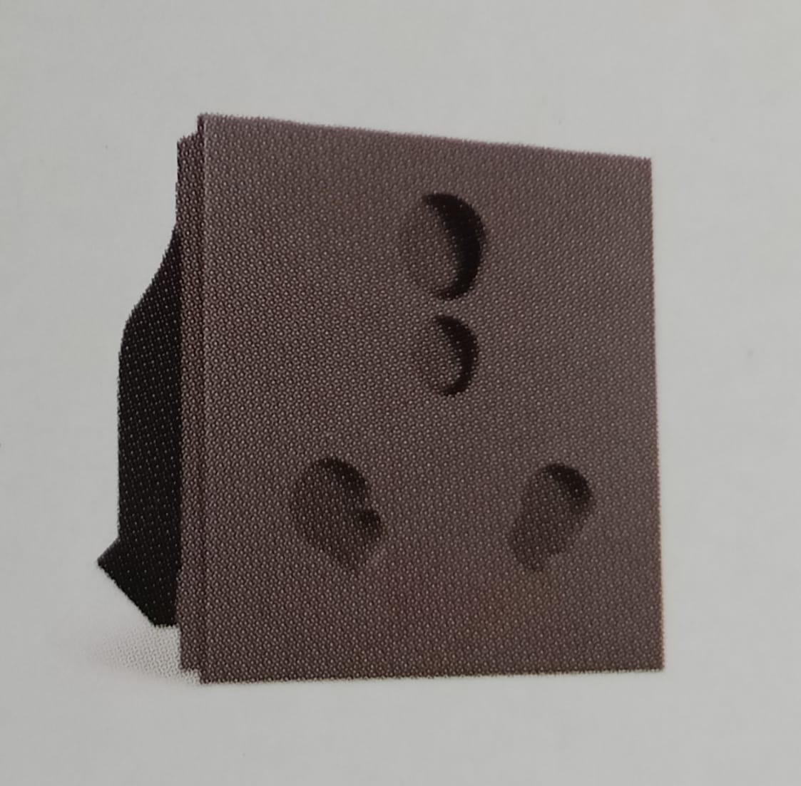 VINAY ADORA 6A& 16A SOCKET WITH SHUTTER BLACK 2 MODULE