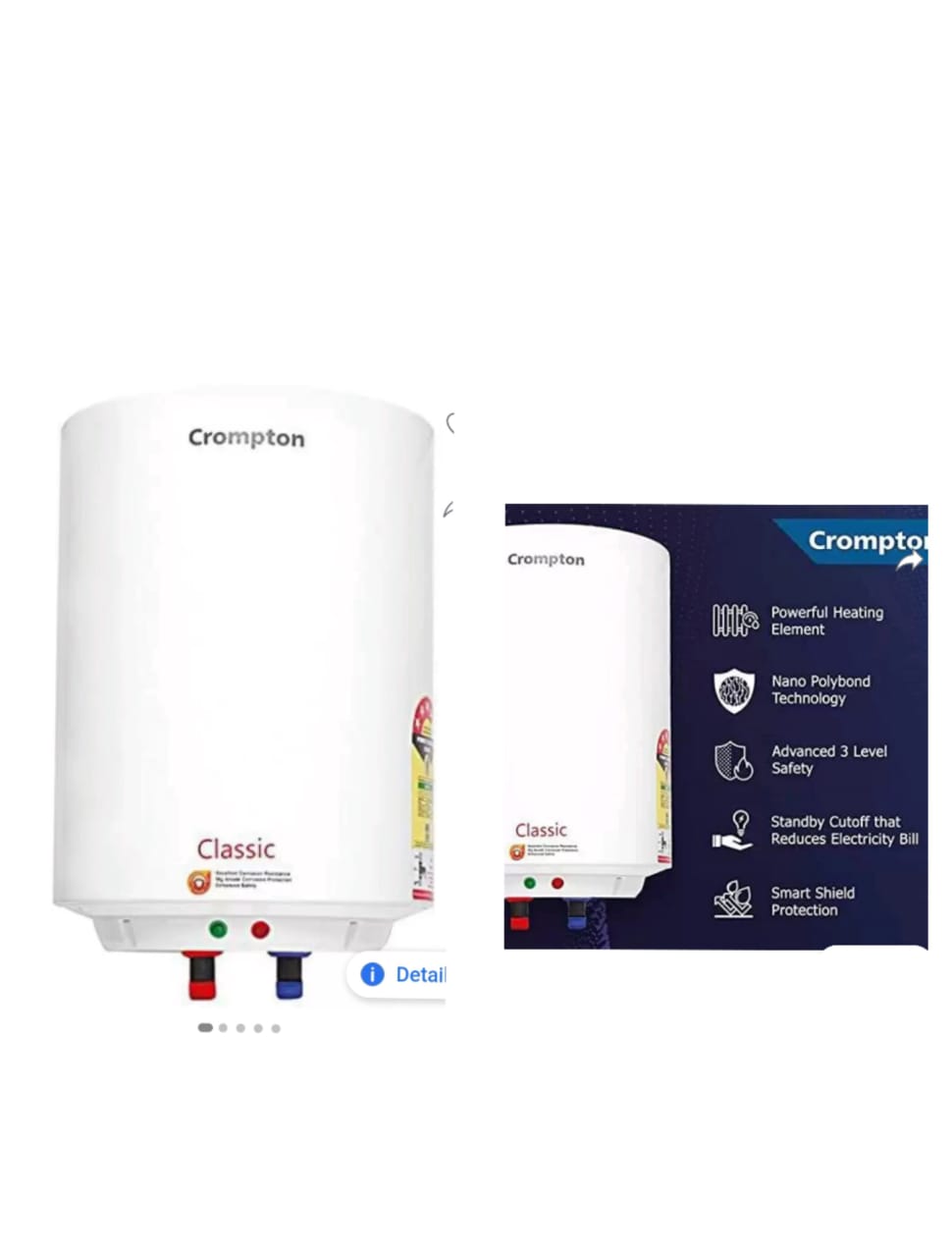 CROMPTON CLASSIC (4 STAR)15 LITRE WATER GEYSER