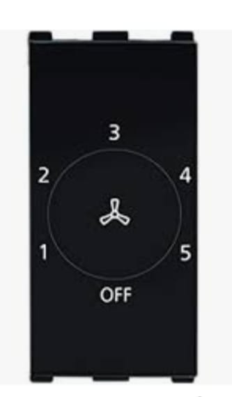 ANCHOR ROMA URBAN BLACK/ SILVER  100W 4 STEP FAN REGULATOR 1M