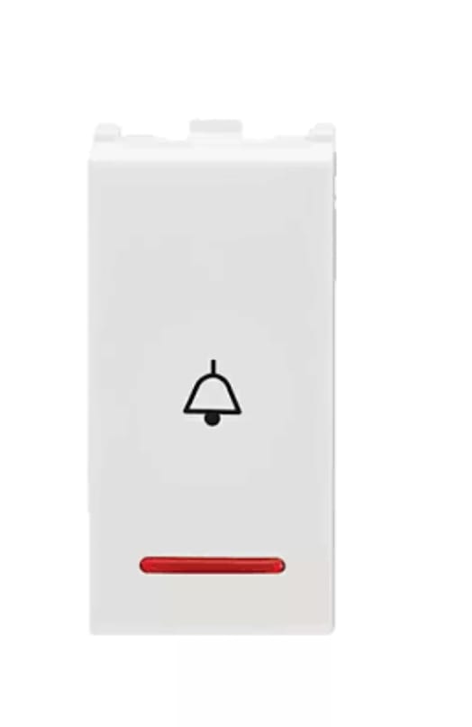 ANCHOR ROMA URBAN WHITE 6A BELL PUSH SWITCH 1M