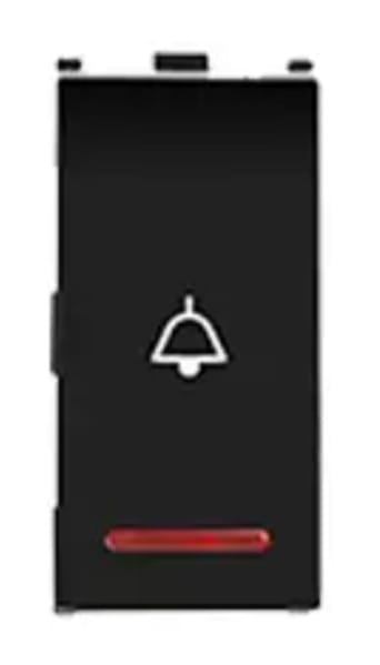 ANCHOR ROMA URBAN BLACK/ SILVER 6A BELL PUSH SWITCH  WITH INDICATOR 2M