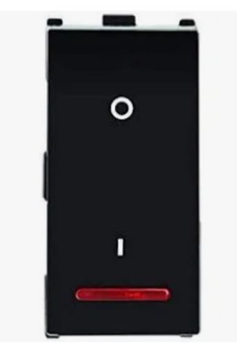 ANCHOR ROMA URBAN BLACK/ SILVER  32A DP 1WAY SWITCH WITH INDICATOR 2M